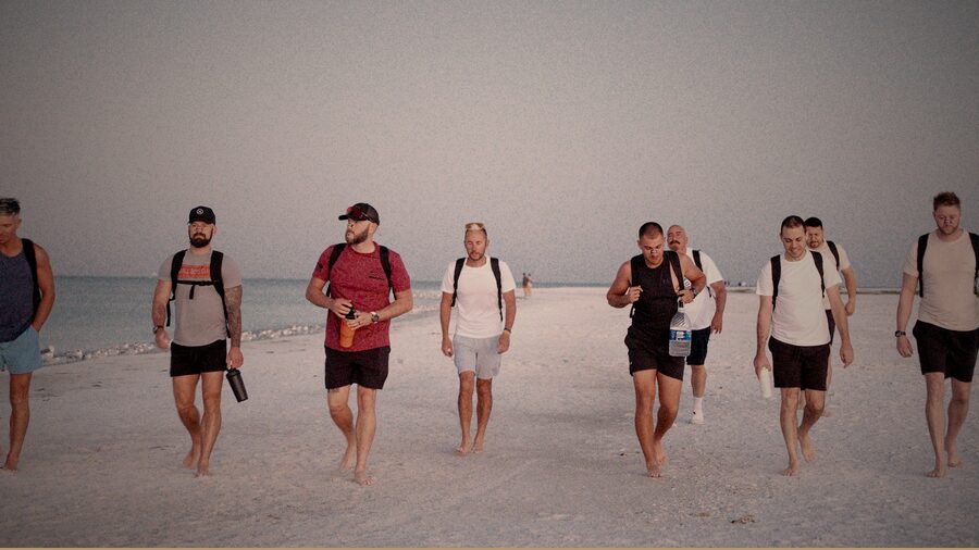 Atlas Forum members on a retreat at dusk